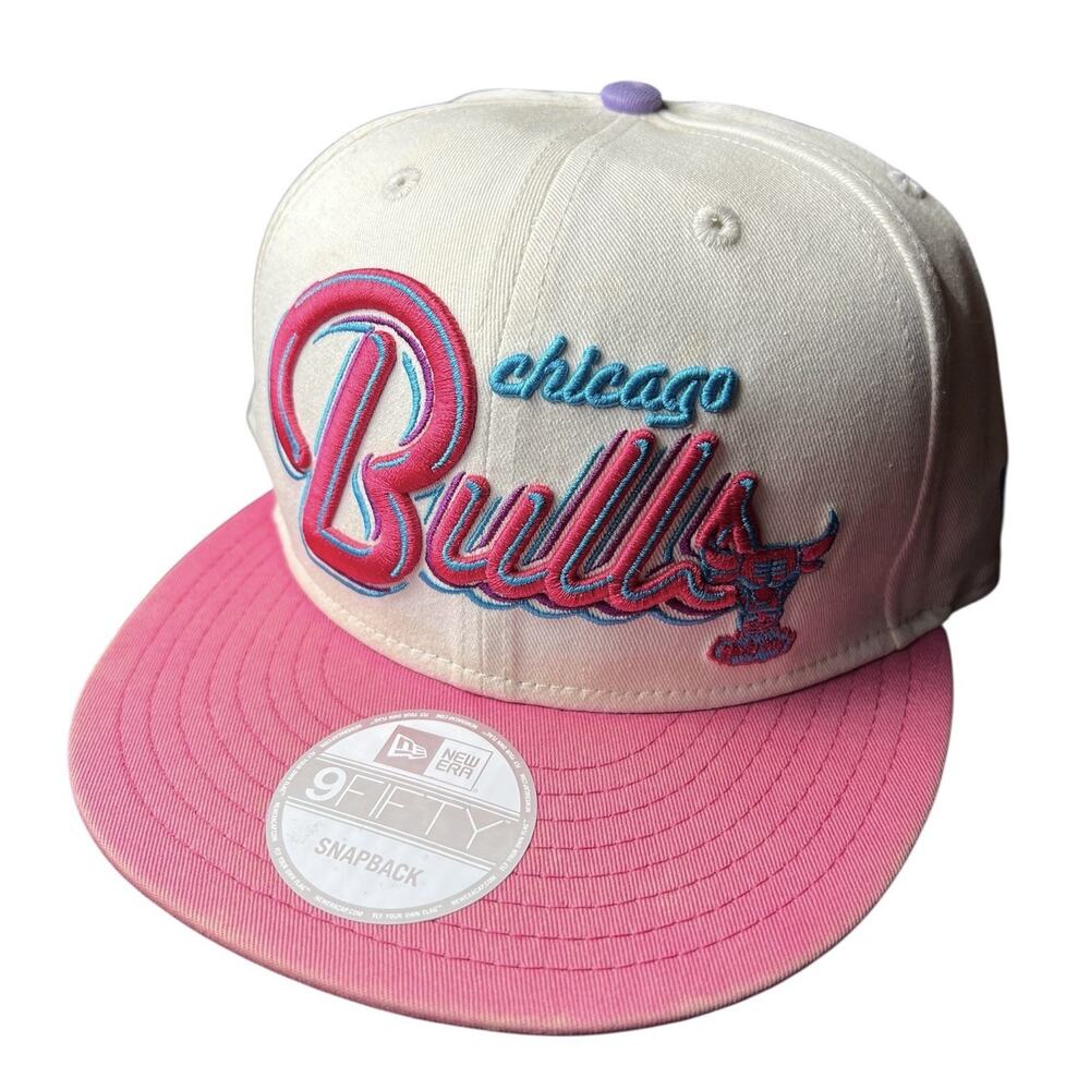 Chicago Bulls Snapback NewEra Hardwood Classic‎ Pink & Blue Hat 9fifty NWT